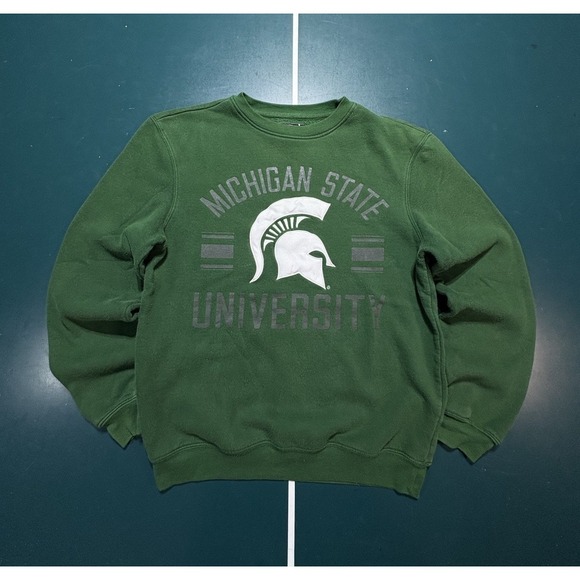 J. America Other - Vintage Michigan State Spartans Sweatshirt Men's Small Green Crewneck Pullover